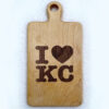 Maple Cutting Board with Walnut Inlay: I Heart KC