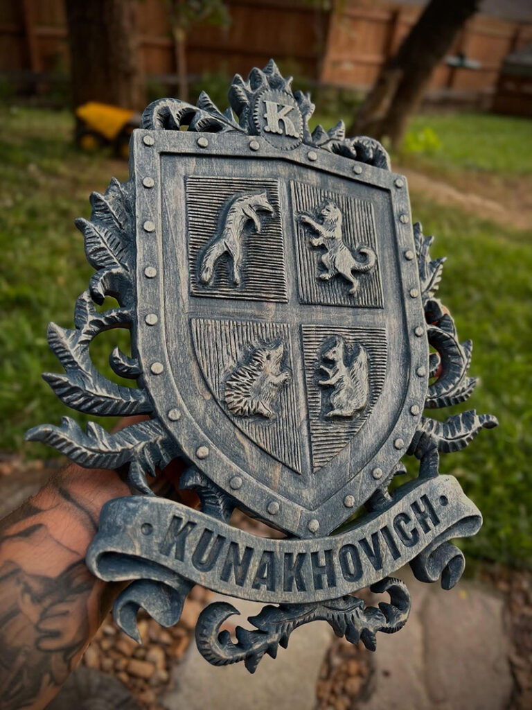 Custom made family crest